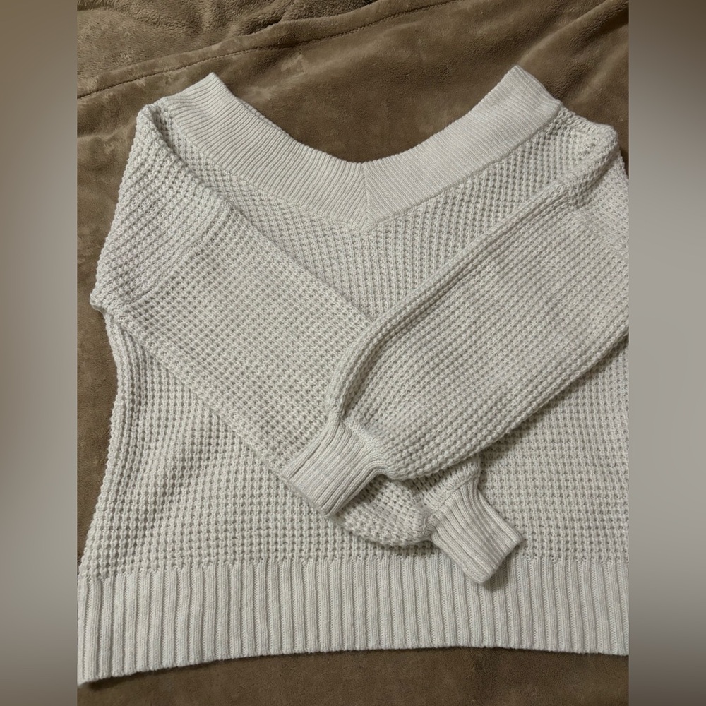 Oversized off the shoulder sweater